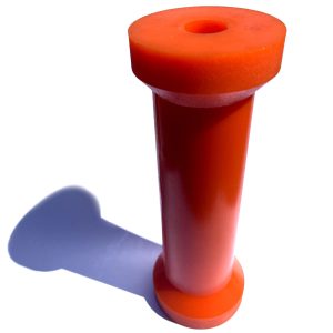 One of our polyurethane manufacturing services is custom casting or moulding this is an example of an orange roller custom made.