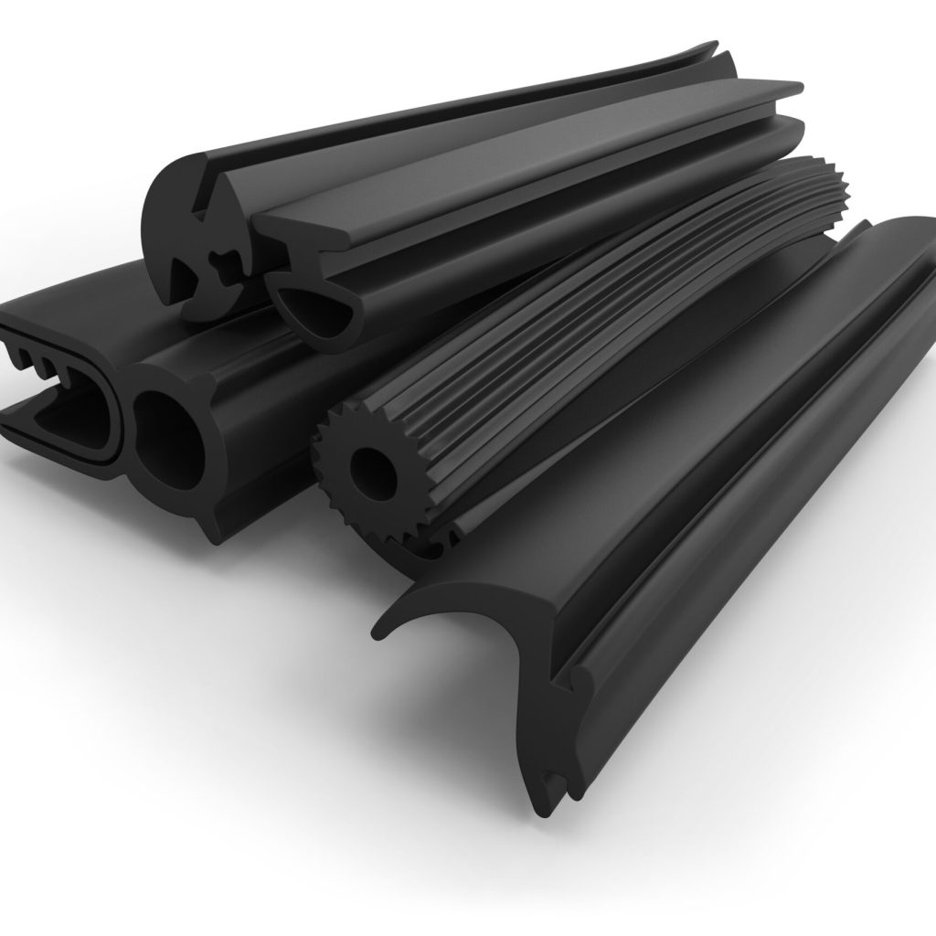 Extruded rubber profile (sealing)
